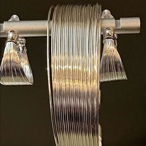 Sterling silver set bracelet and earrings